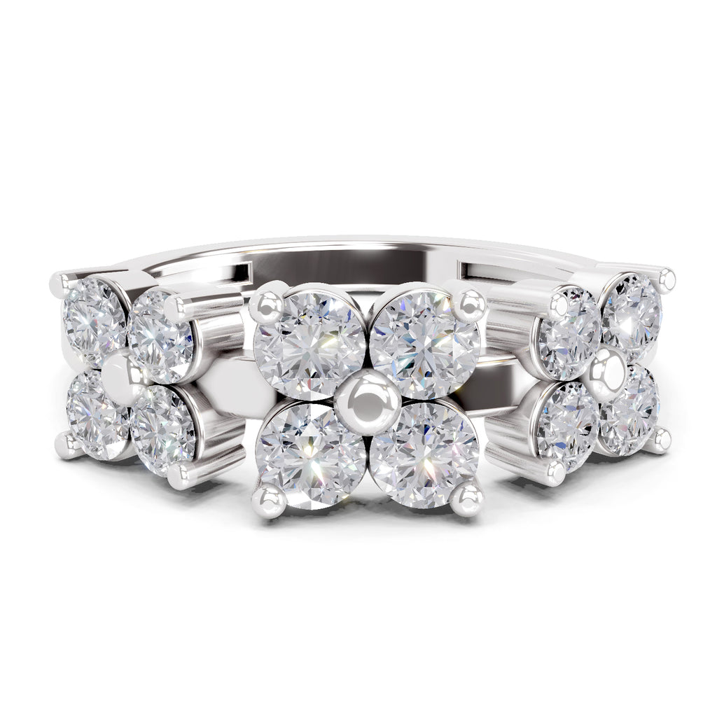 0.73 Carat Floral Diamond Ring