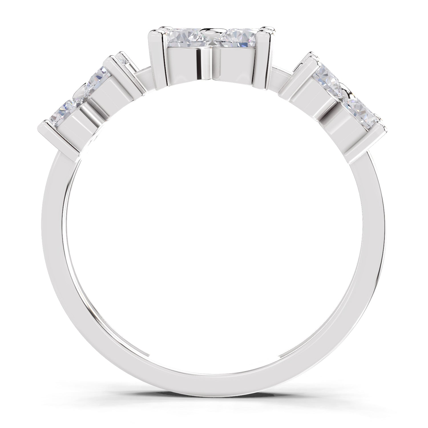 0.73 Carat Floral Diamond Ring