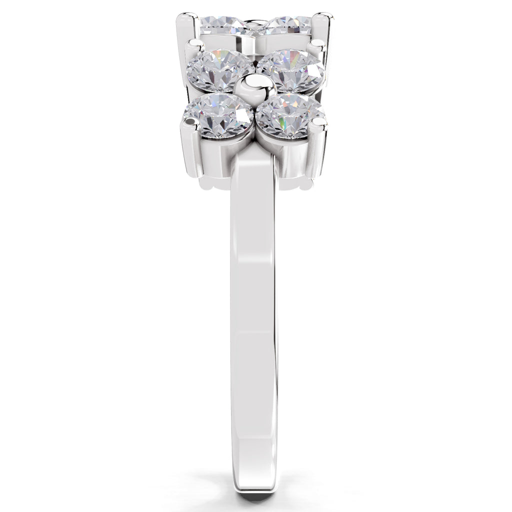 0.73 Carat Floral Diamond Ring