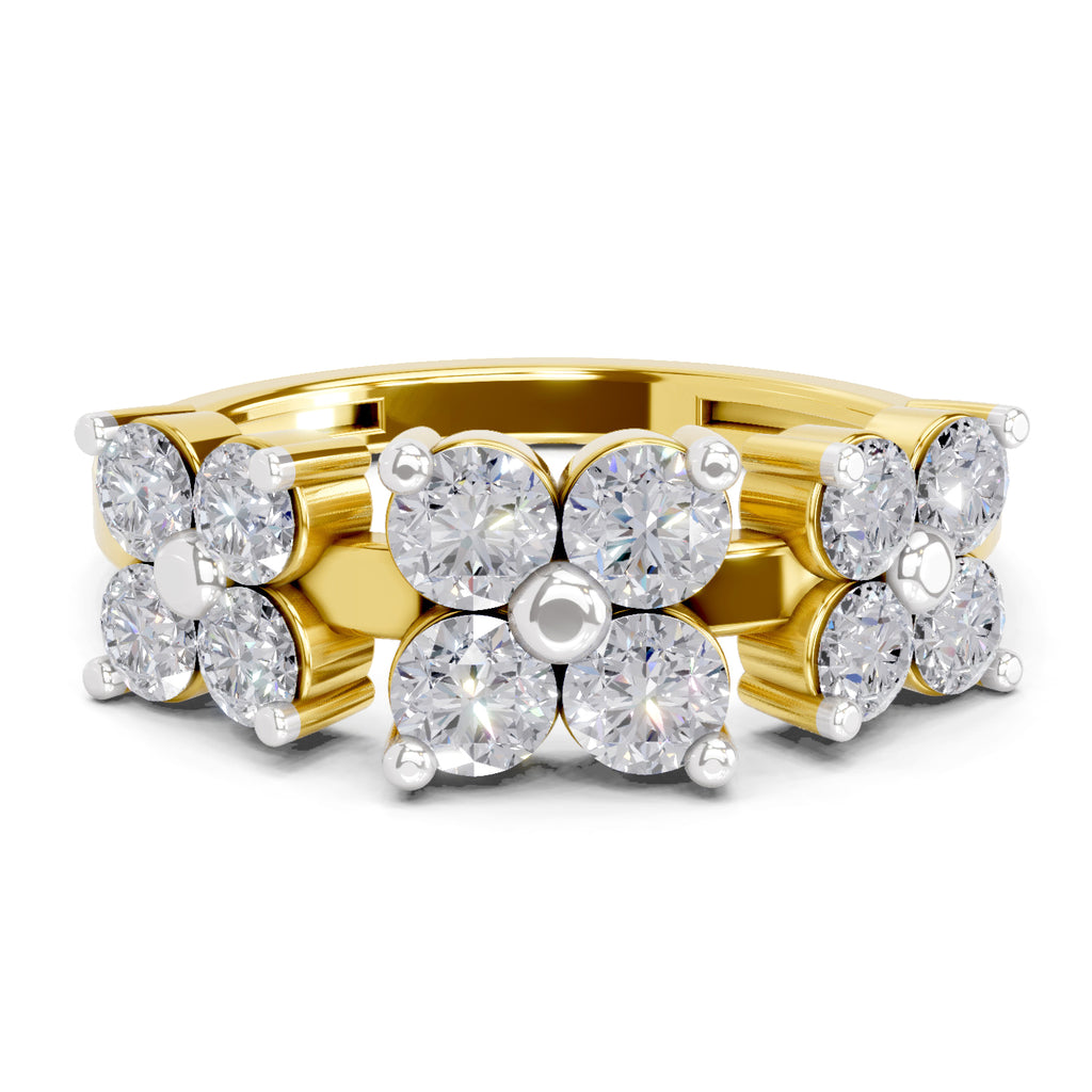 0.73 Carat Floral Diamond Ring