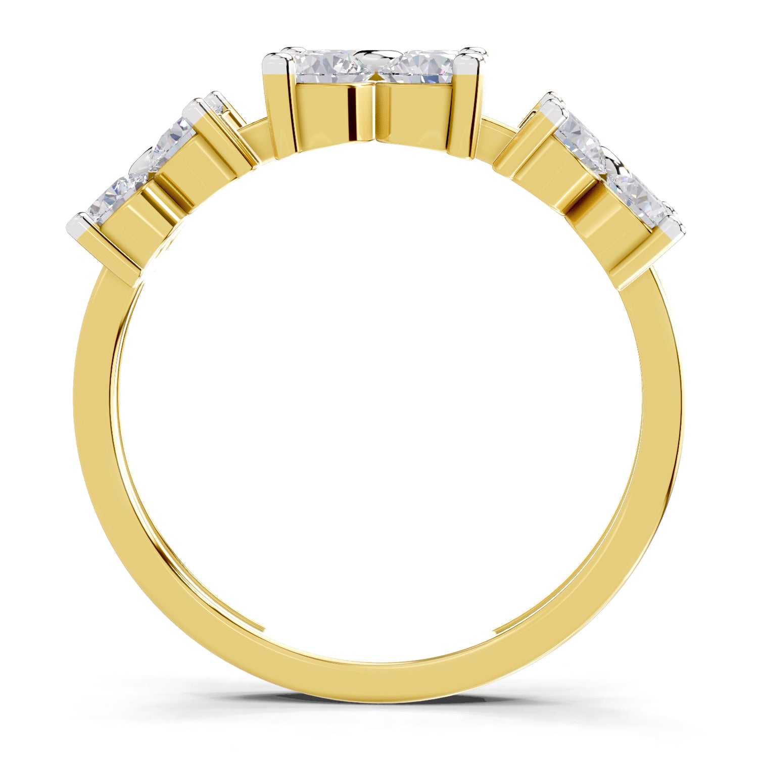 0.73 Carat Floral Diamond Ring