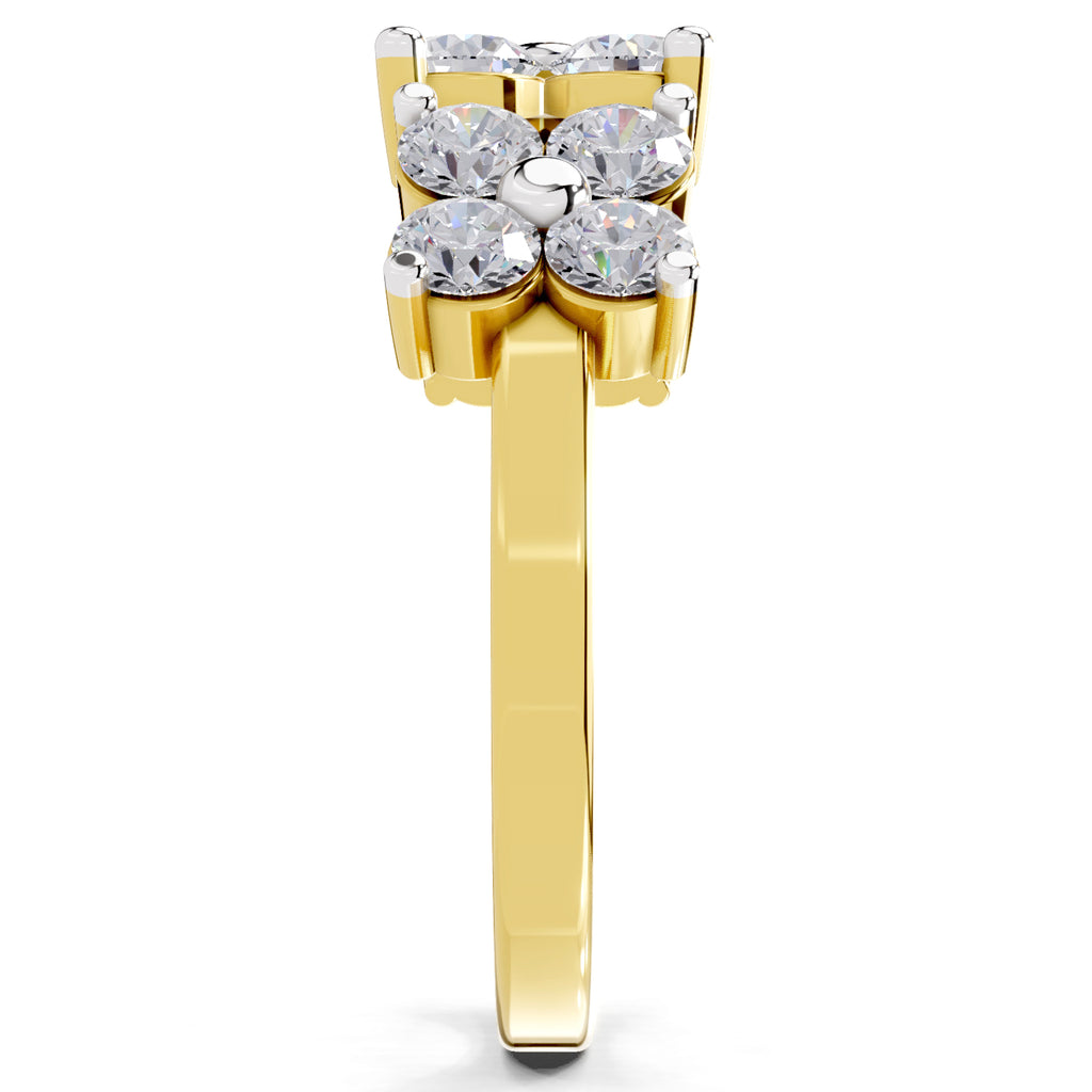 0.73 Carat Floral Diamond Ring