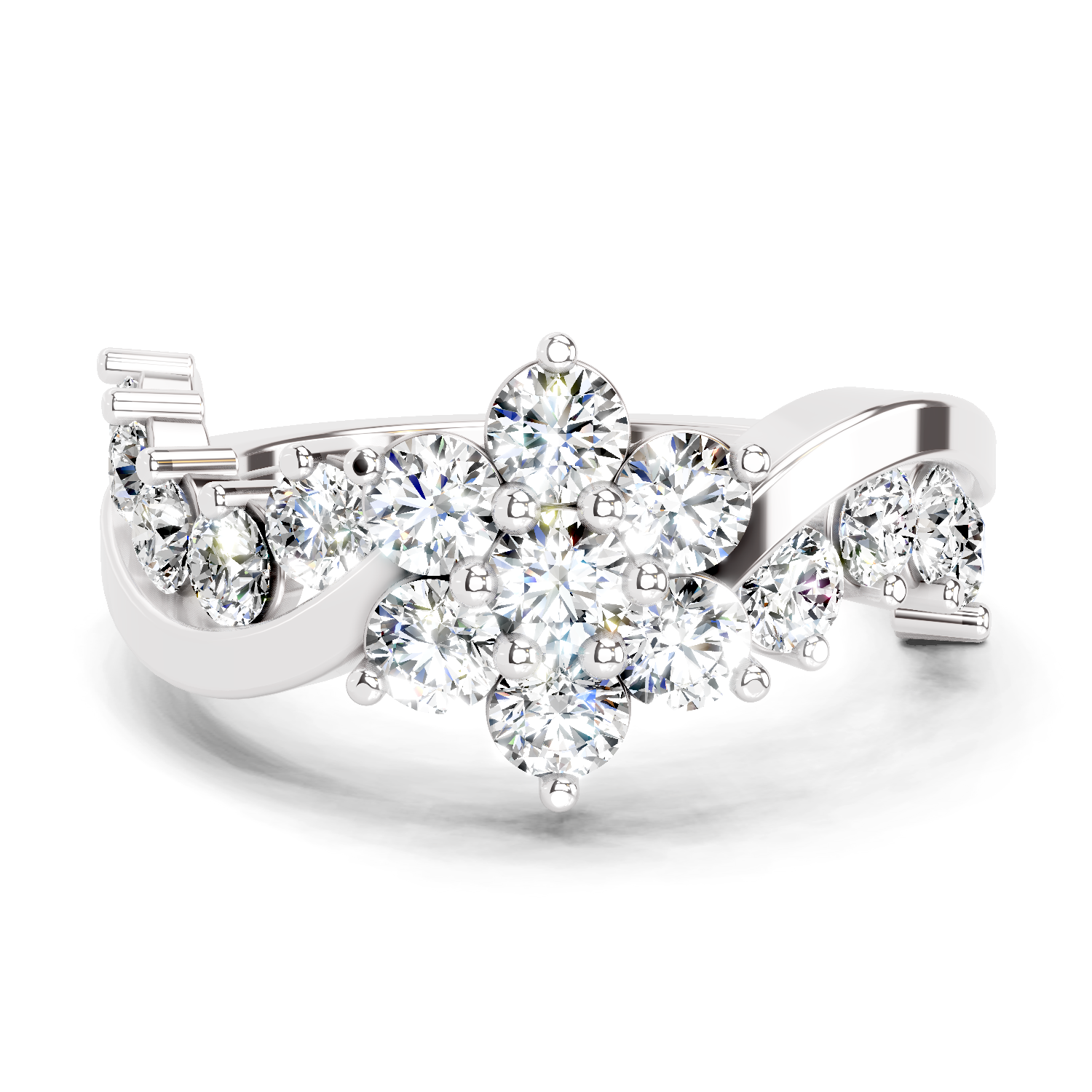1.41 Carat Cluster Diamond Ring