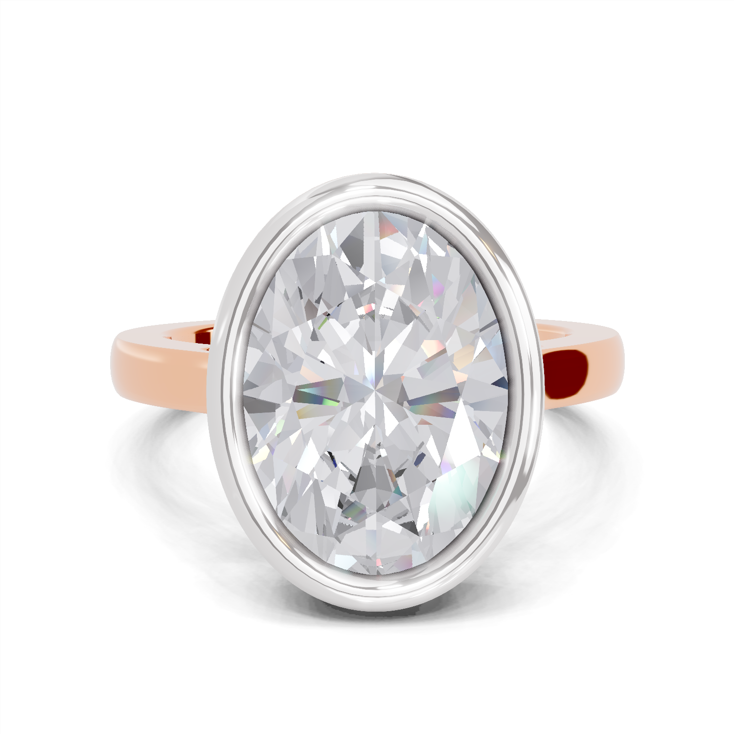 1.89 Carat Aurora Oval Promise Engagement Ring