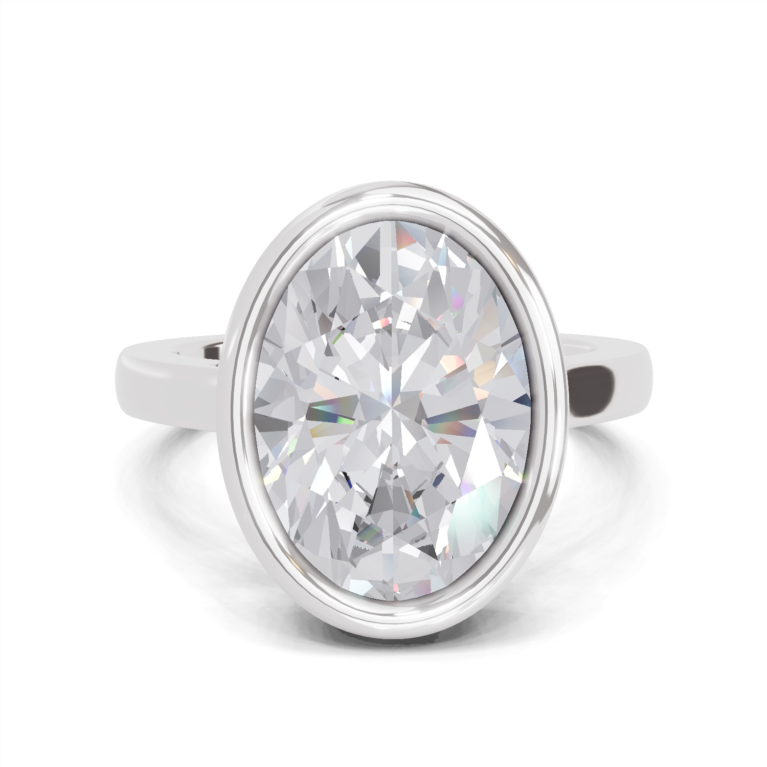 1.89 Carat Aurora Oval Promise Engagement Ring