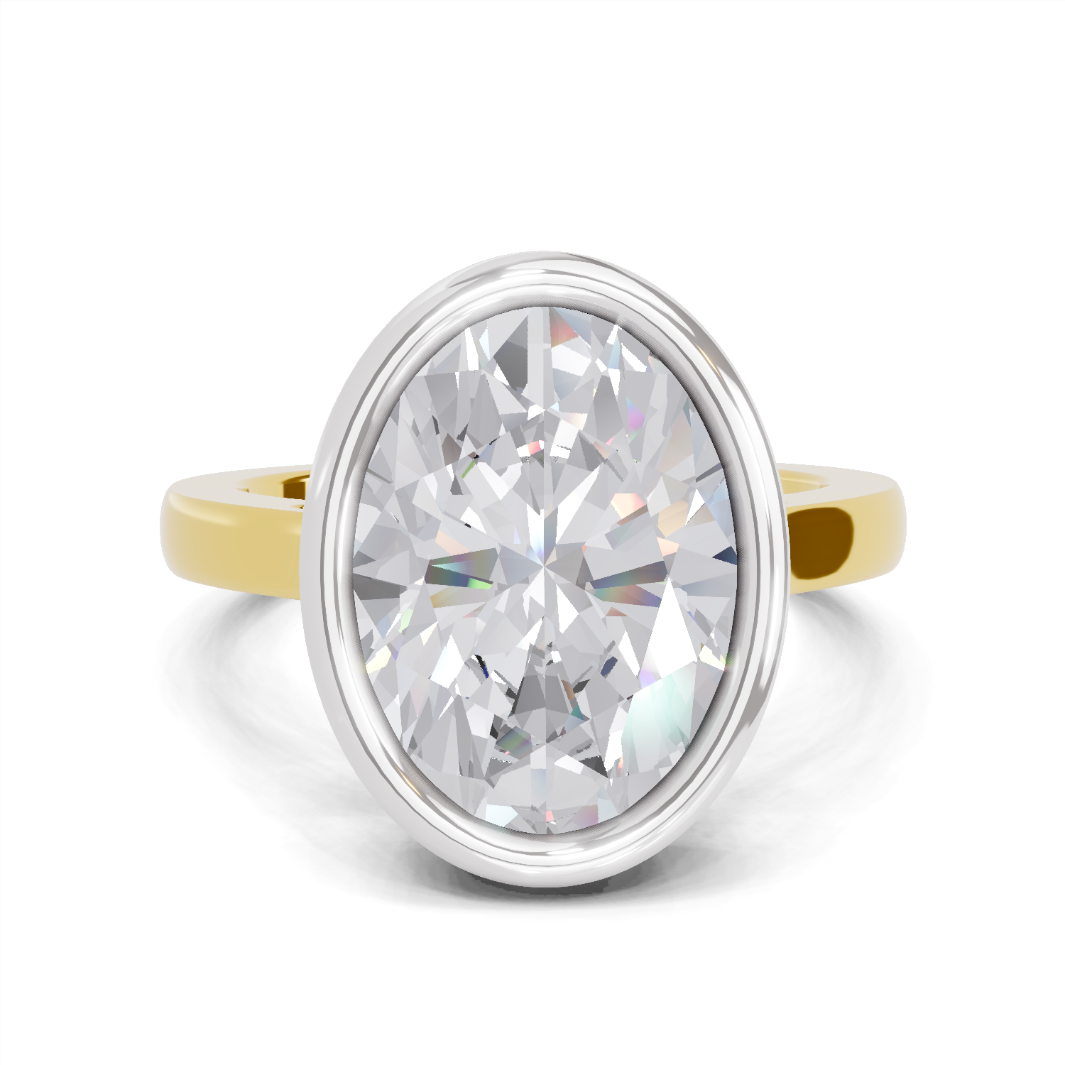 1.89 Carat Aurora Oval Promise Engagement Ring