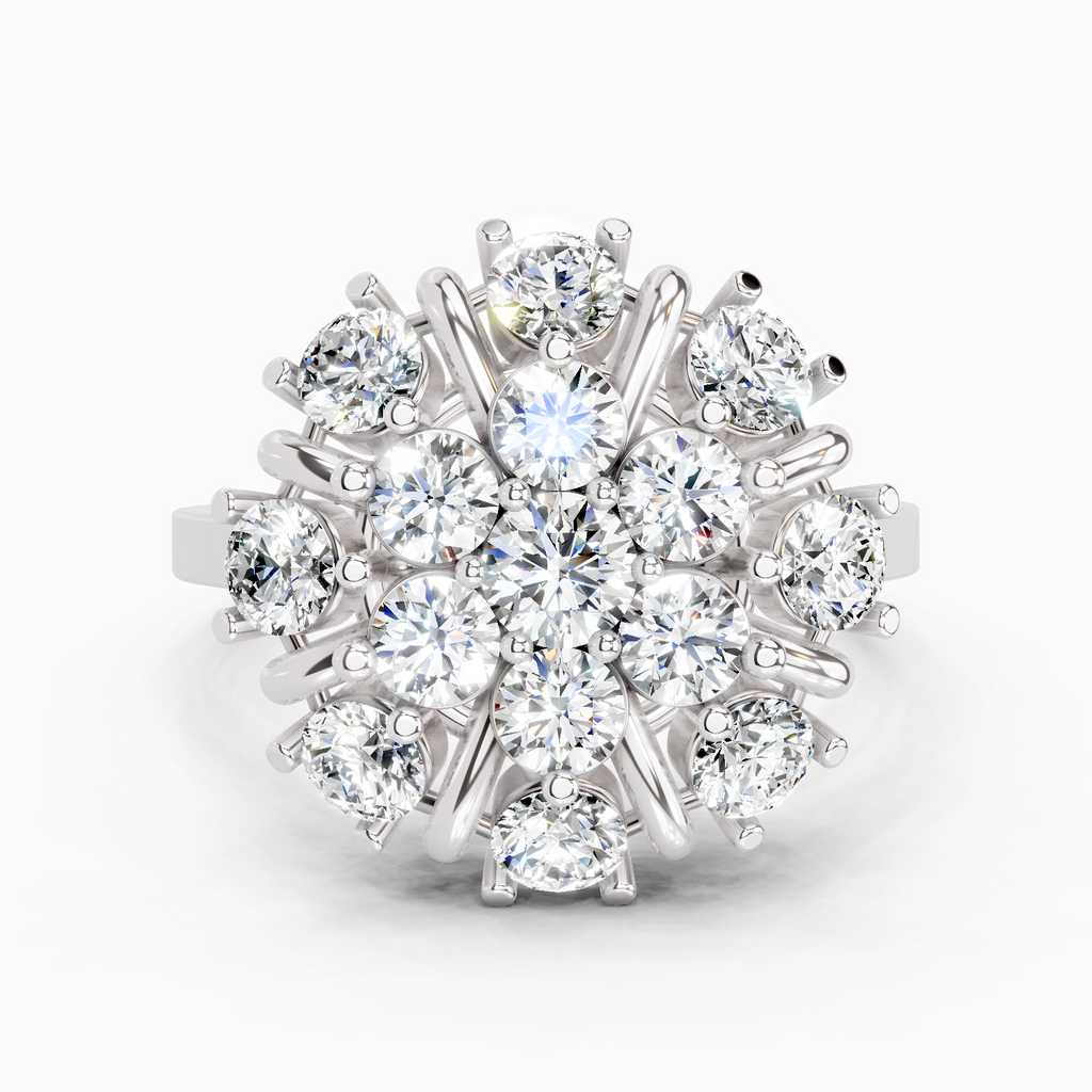 2.36 Carat Diamond Cluster Ring