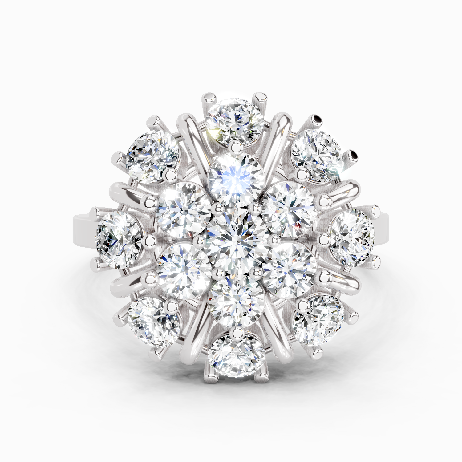 2.36 Carat Diamond Cluster Ring