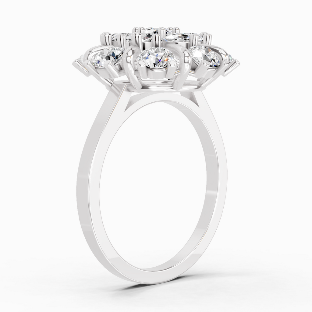 2.36 Carat Diamond Cluster Ring