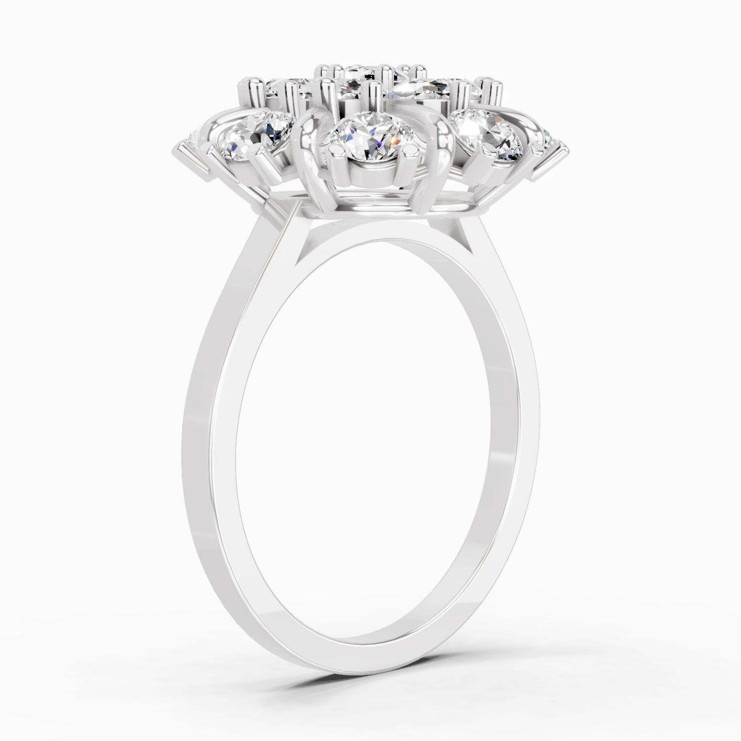 2.36 Carat Diamond Cluster Ring