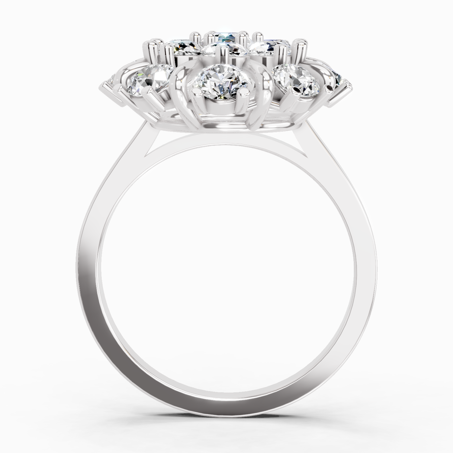 2.36 Carat Diamond Cluster Ring