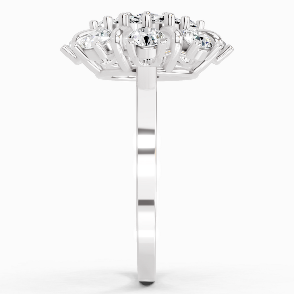 2.36 Carat Diamond Cluster Ring