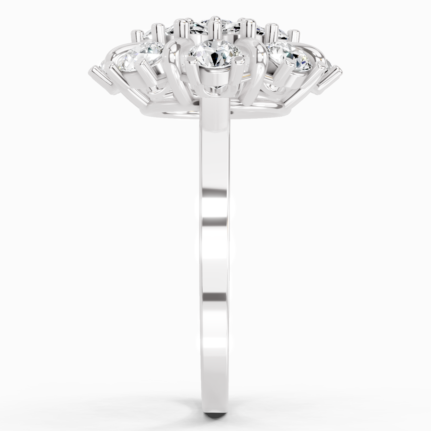 2.36 Carat Diamond Cluster Ring