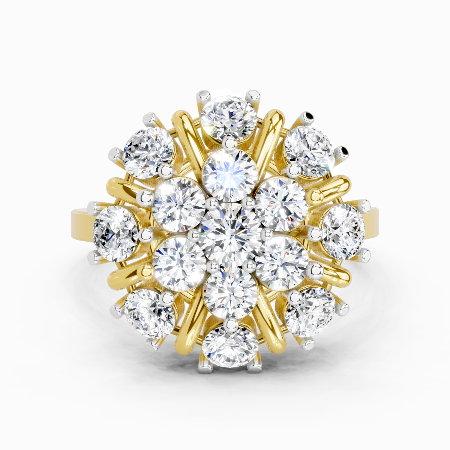 2.36 Carat Diamond Cluster Ring