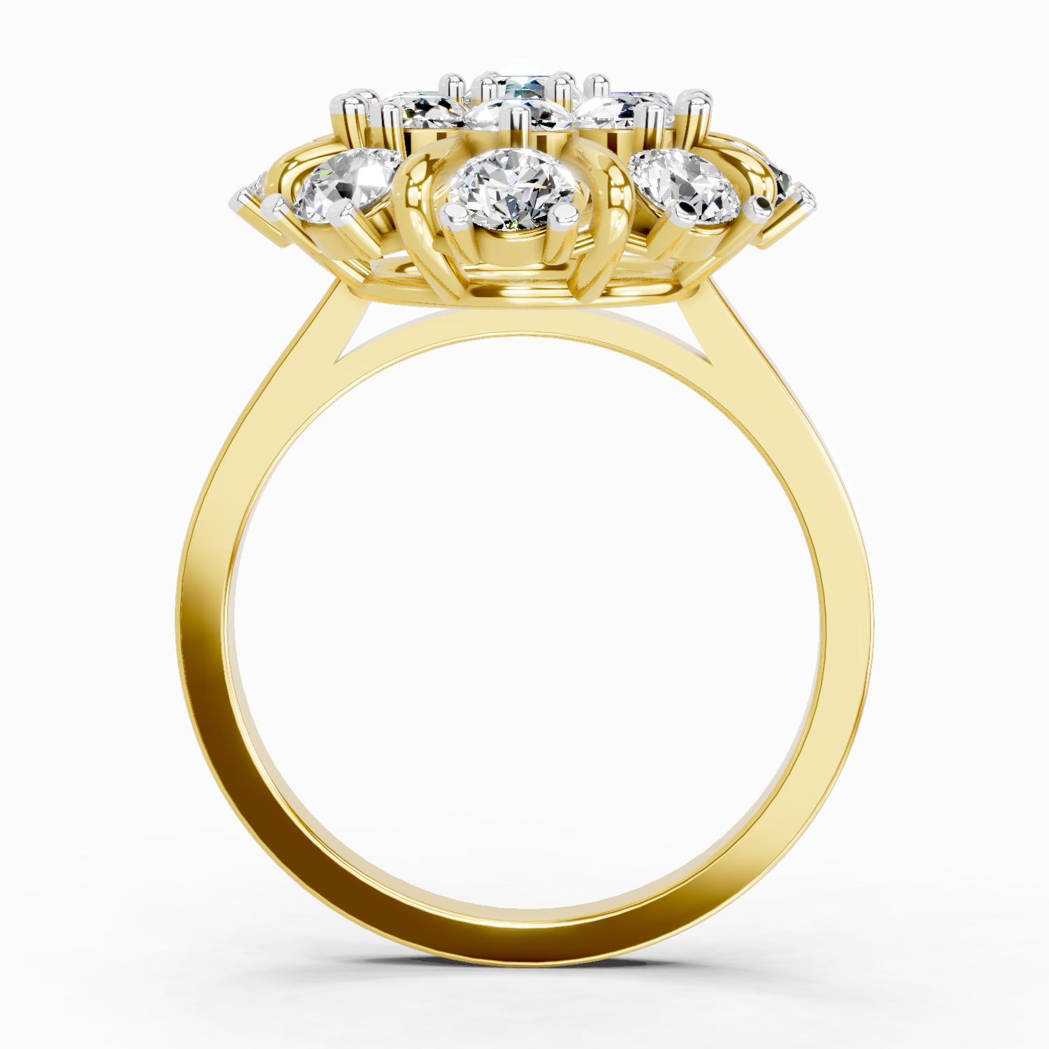 2.36 Carat Diamond Cluster Ring