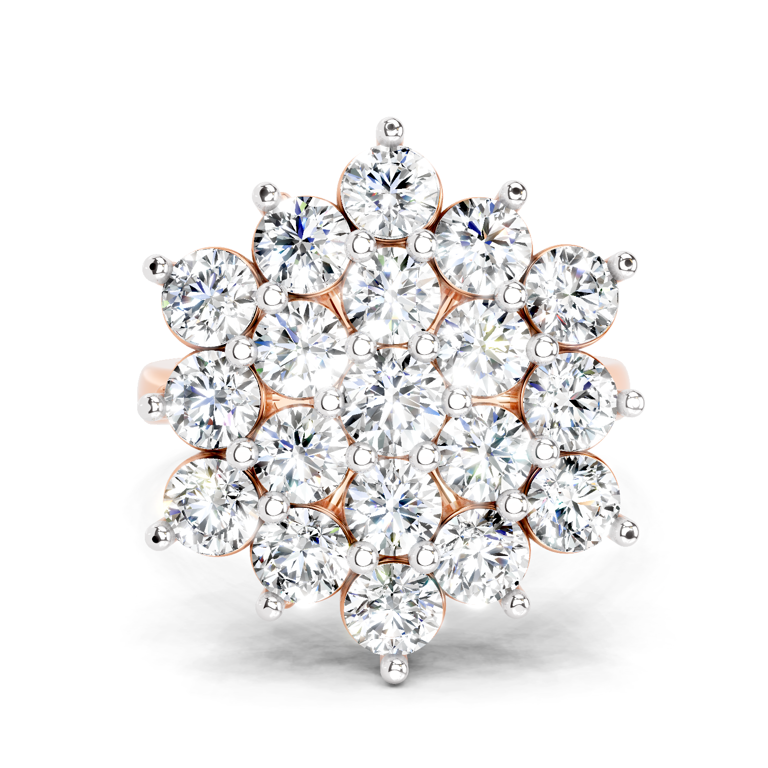 3.18 Carat Flower Diamond Ring