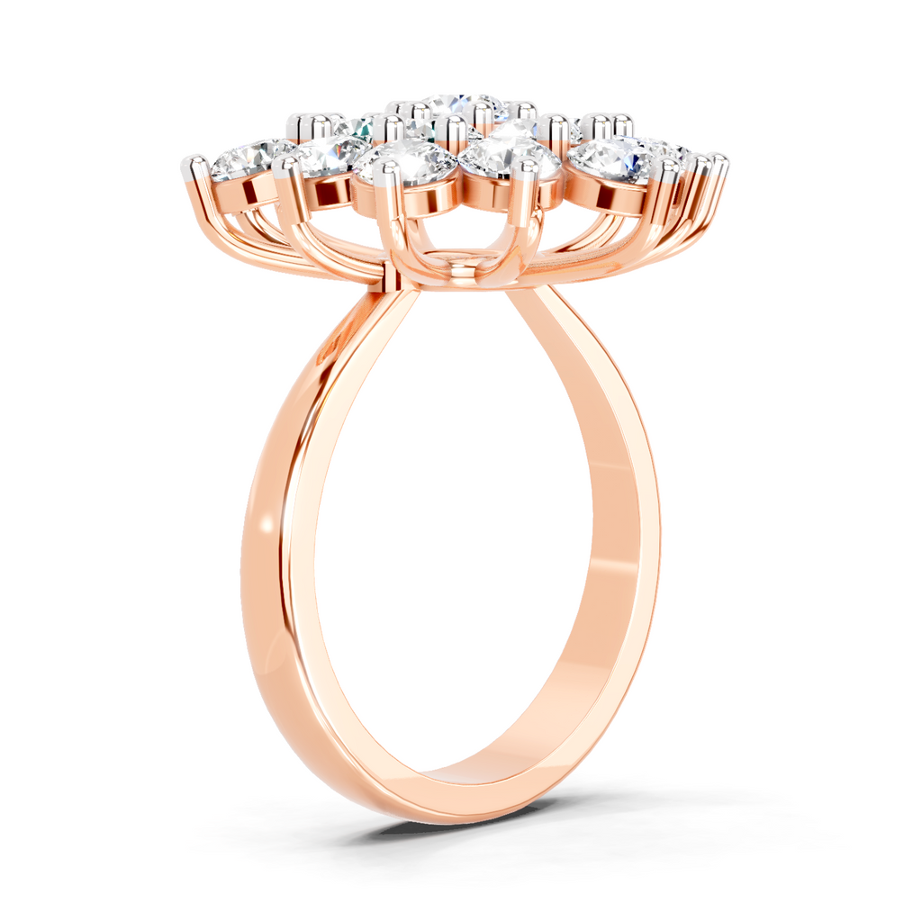 3.18 Carat Flower Diamond Ring