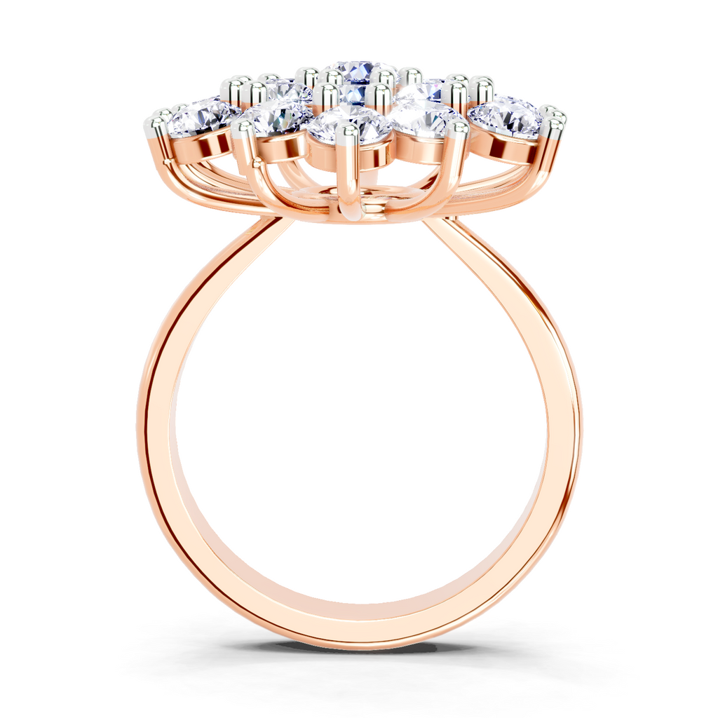 3.18 Carat Flower Diamond Ring