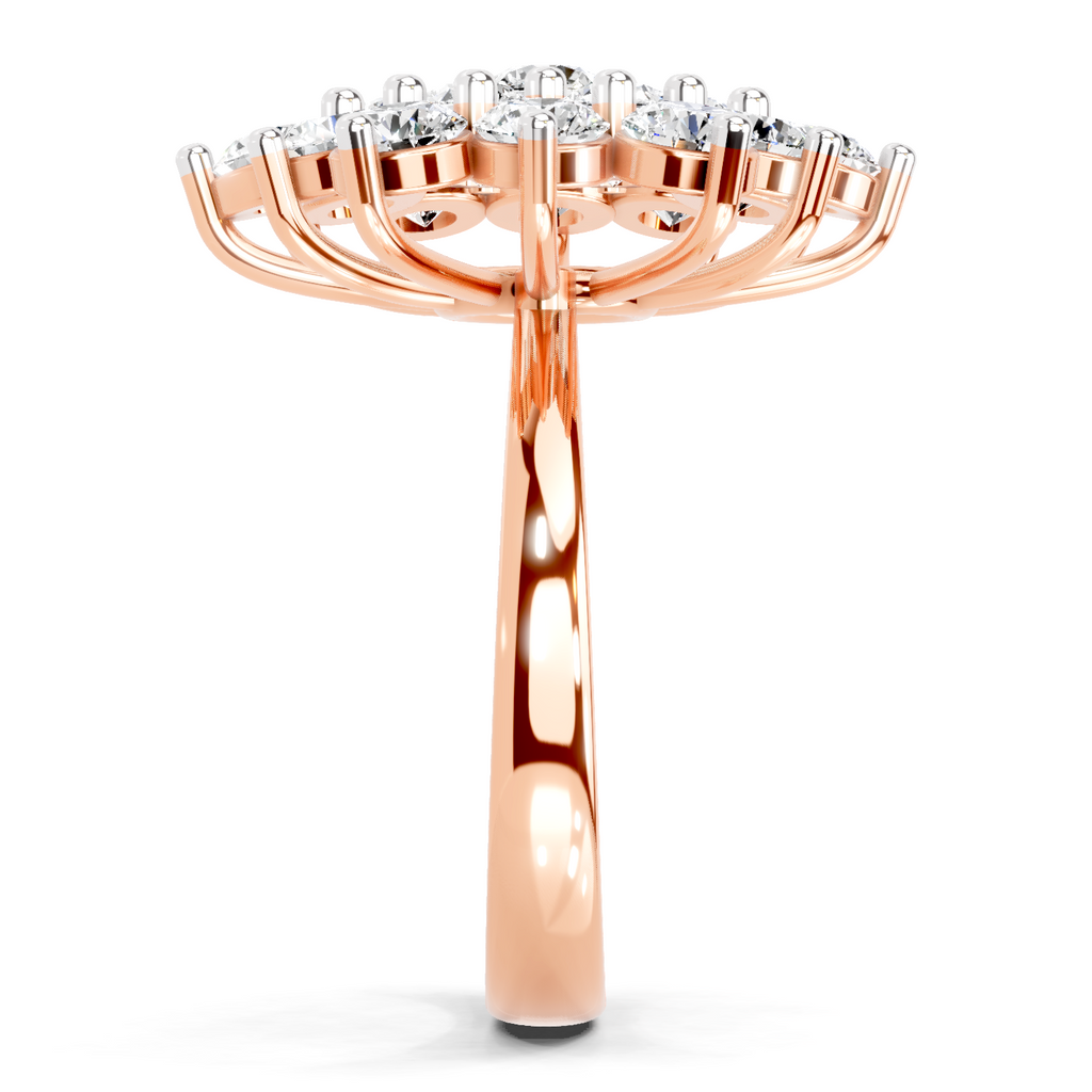 3.18 Carat Flower Diamond Ring