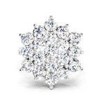 3.18 Carat Flower Diamond Ring