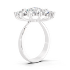 3.18 Carat Flower Diamond Ring