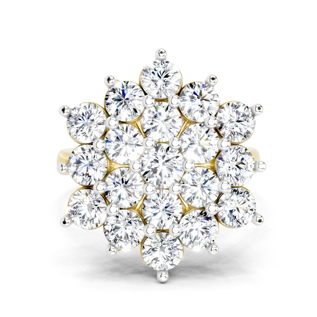 3.18 Carat Flower Diamond Ring