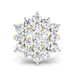 3.18 Carat Flower Diamond Ring