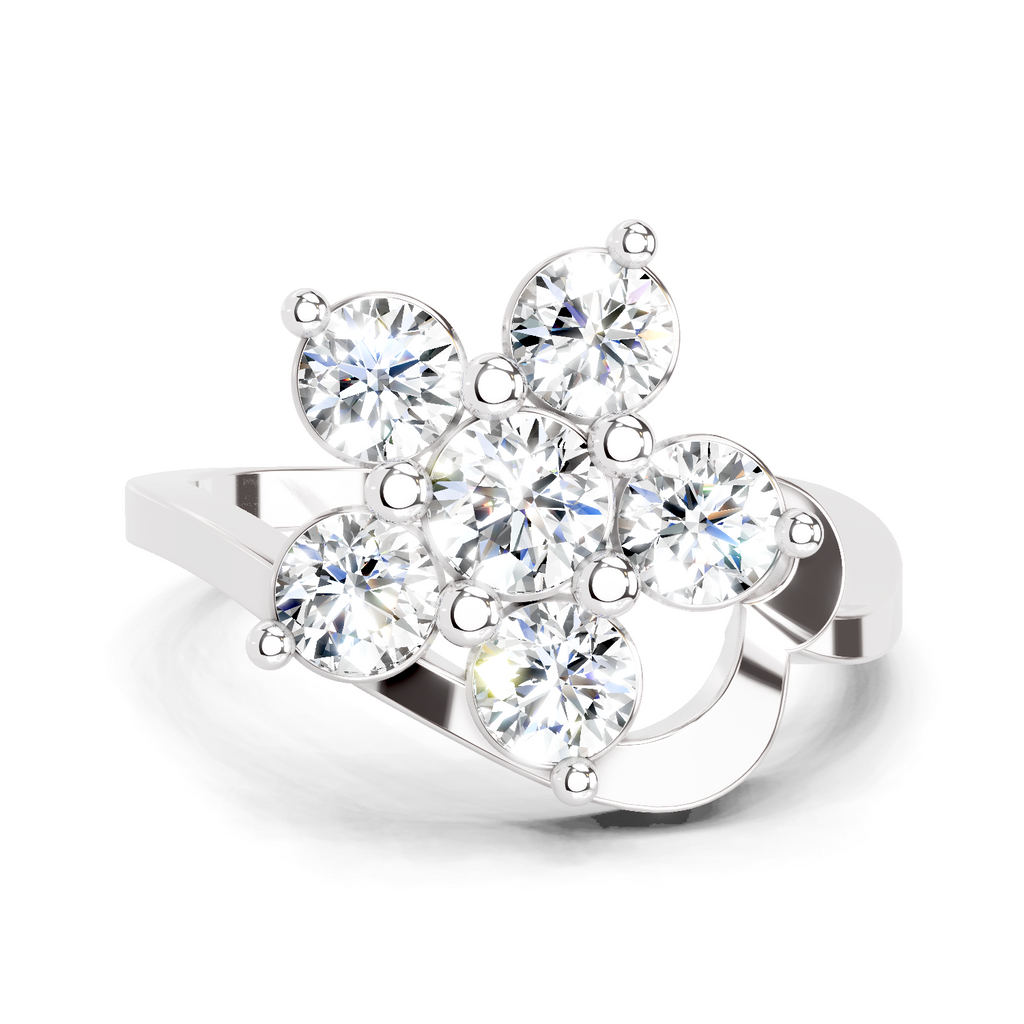 1.55 Carat Floral Diamond Ring