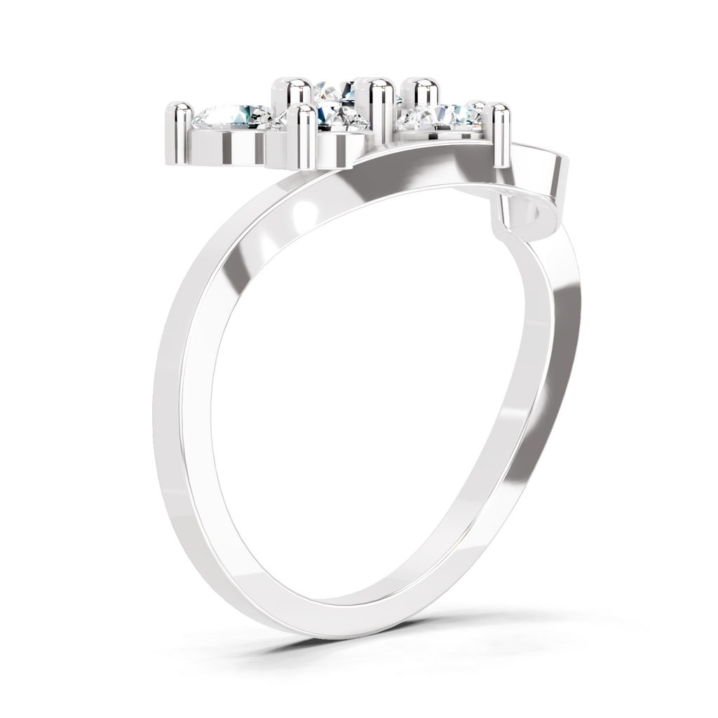 1.55 Carat Floral Diamond Ring