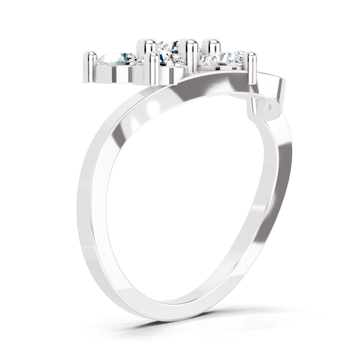 1.55 Carat Floral Diamond Ring