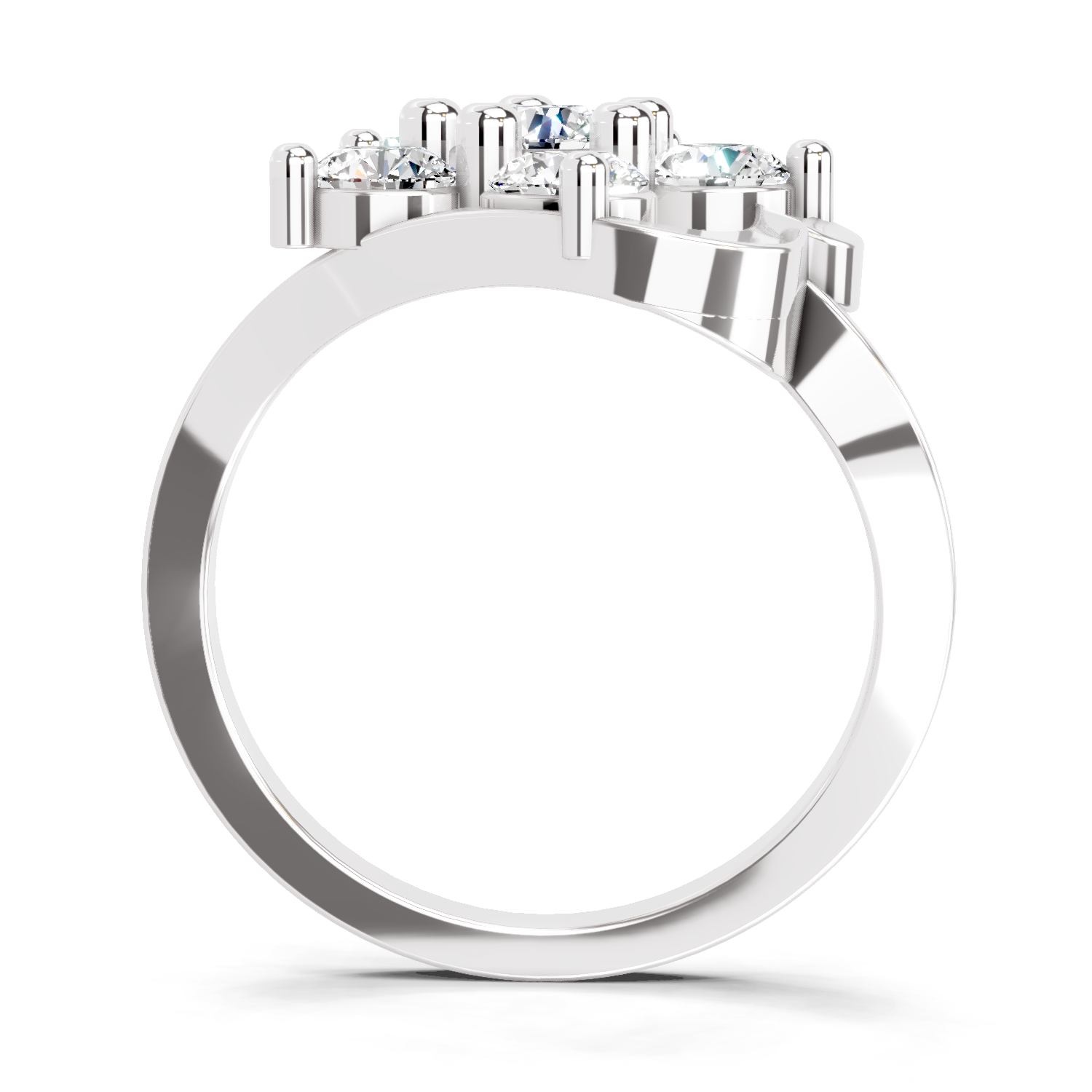 1.55 Carat Floral Diamond Ring