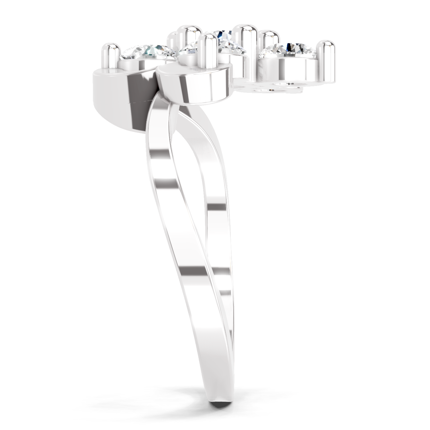 1.55 Carat Floral Diamond Ring