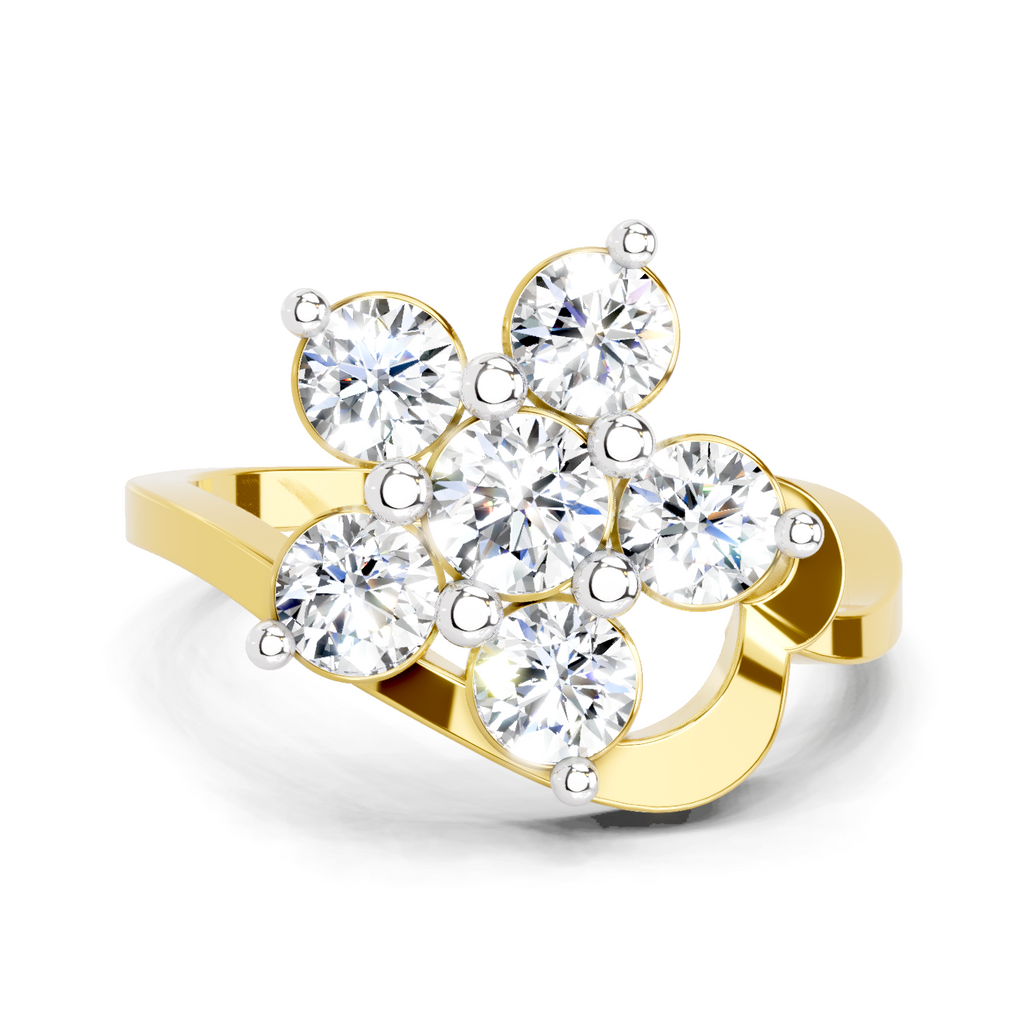 1.55 Carat Floral Diamond Ring