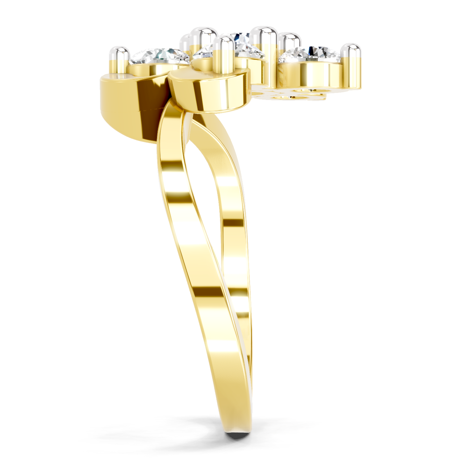 1.55 Carat Floral Diamond Ring