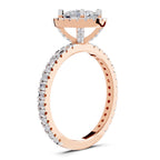 1.66 Carat Oval Shape Halo Engagement Ring