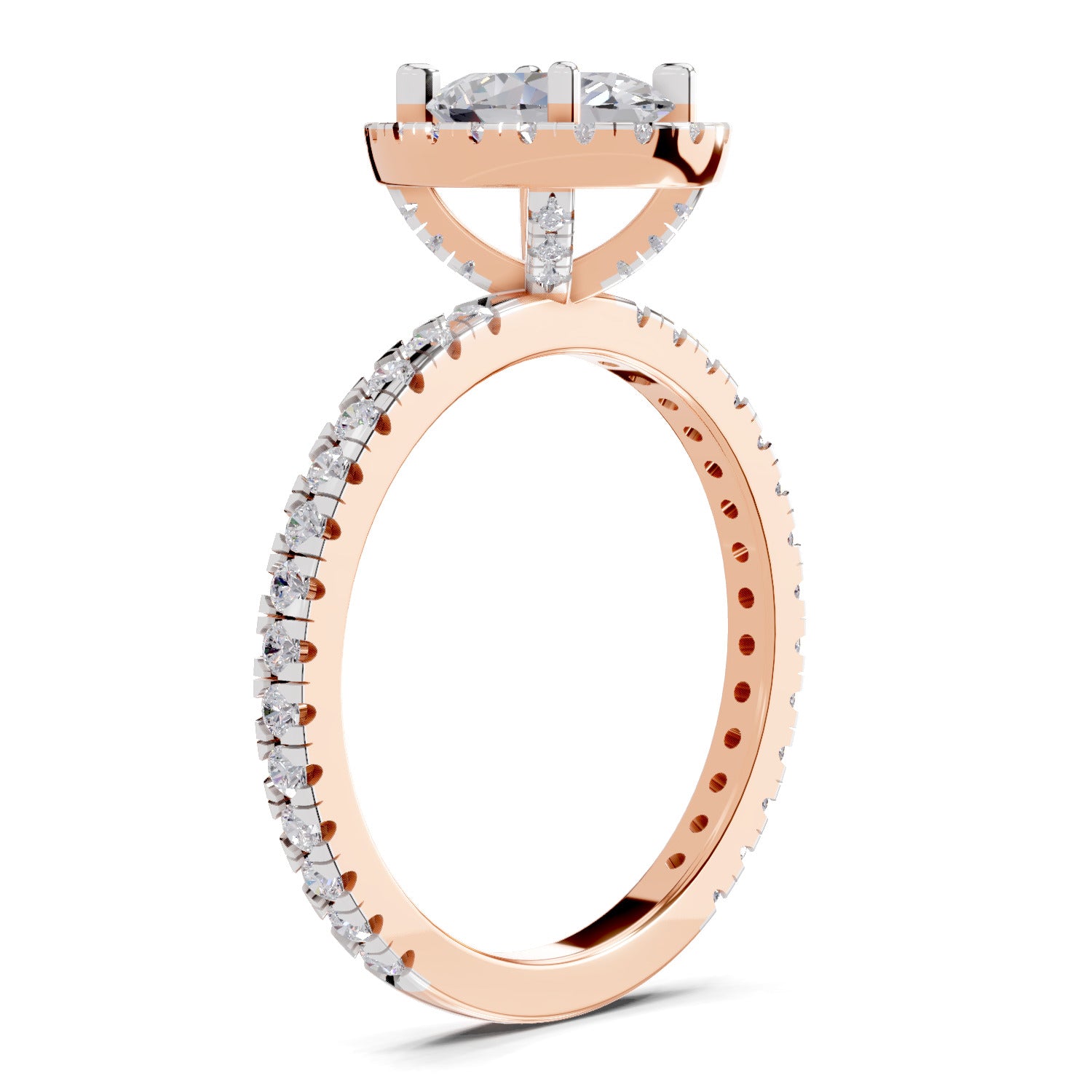 1.66 Carat Oval Shape Halo Engagement Ring
