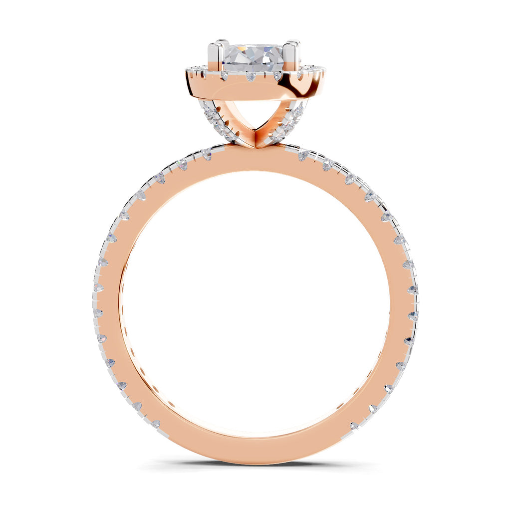 1.66 Carat Oval Shape Halo Engagement Ring