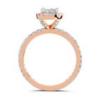 1.66 Carat Oval Shape Halo Engagement Ring