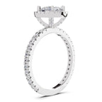 1.66 Carat Oval Shape Halo Engagement Ring