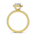 1.66 Carat Oval Shape Halo Engagement Ring