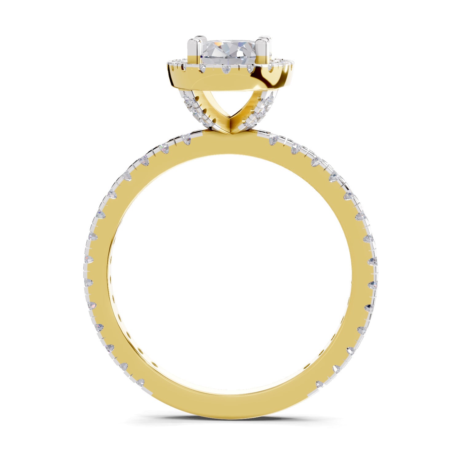 1.66 Carat Oval Shape Halo Engagement Ring