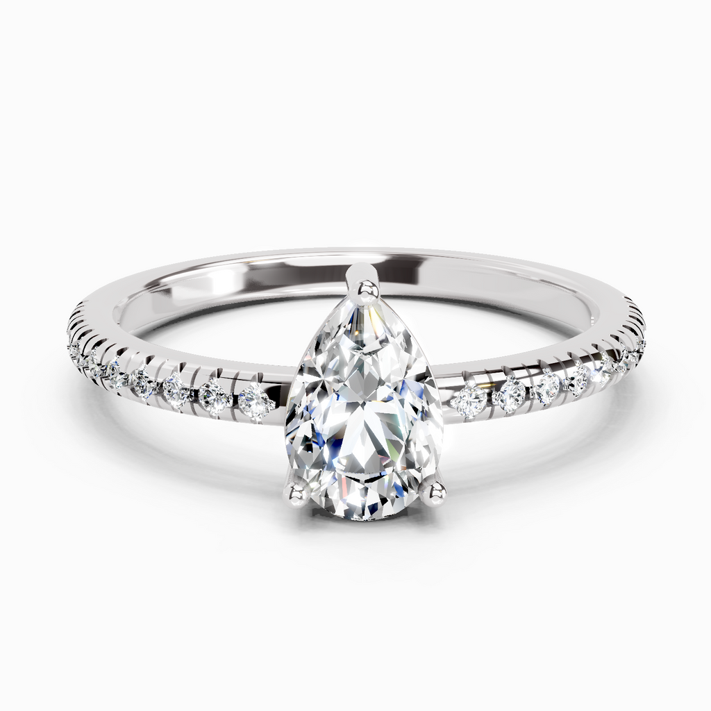 0.95 Carat Celestia Teardrop Ring Engagement Ring