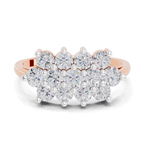 1.02 Carat Diamond Cluster Bloom Promise Engagement Ring