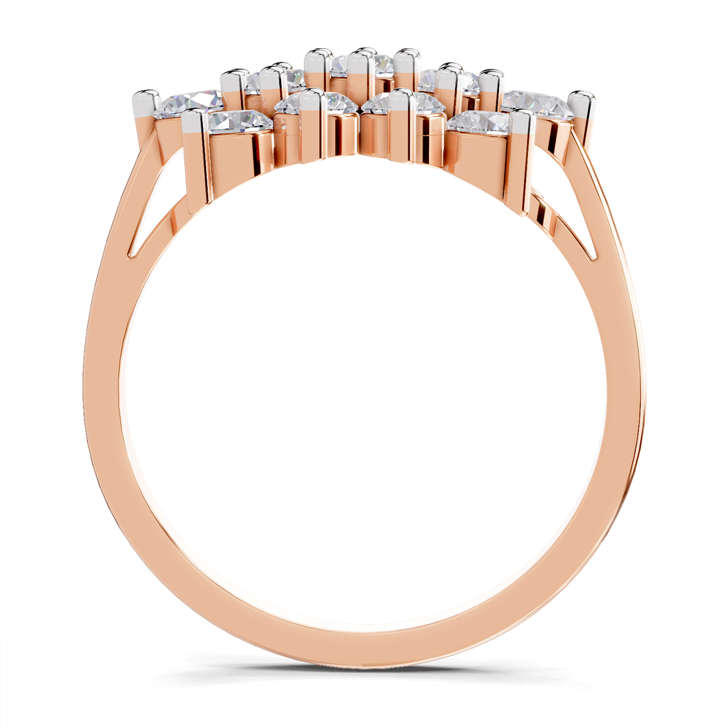 1.02 Carat Diamond Cluster Bloom Promise Engagement Ring