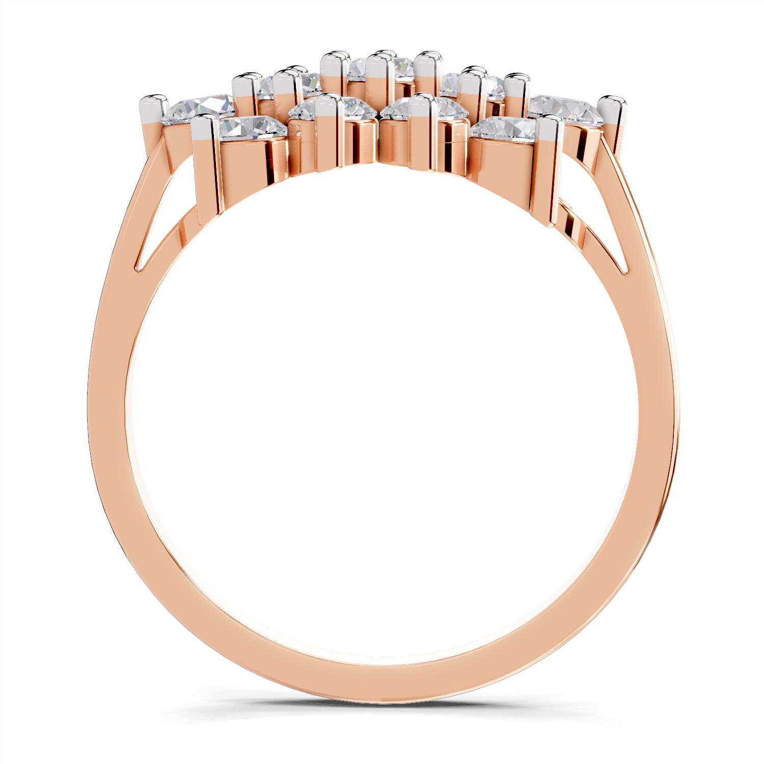 1.02 Carat Diamond Cluster Bloom Promise Engagement Ring
