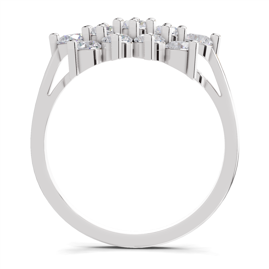 1.02 Carat Diamond Cluster Bloom Promise Engagement Ring