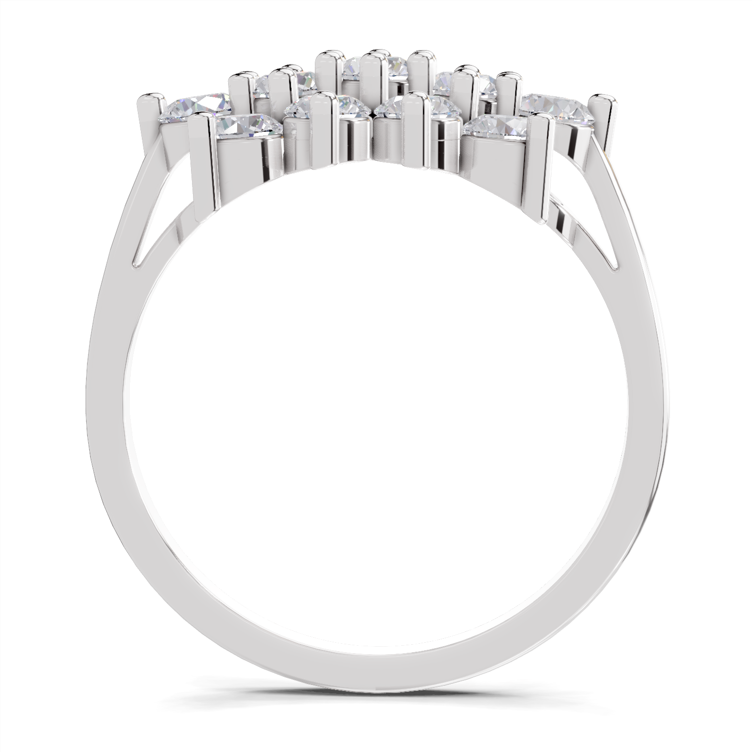 1.02 Carat Diamond Cluster Bloom Promise Engagement Ring