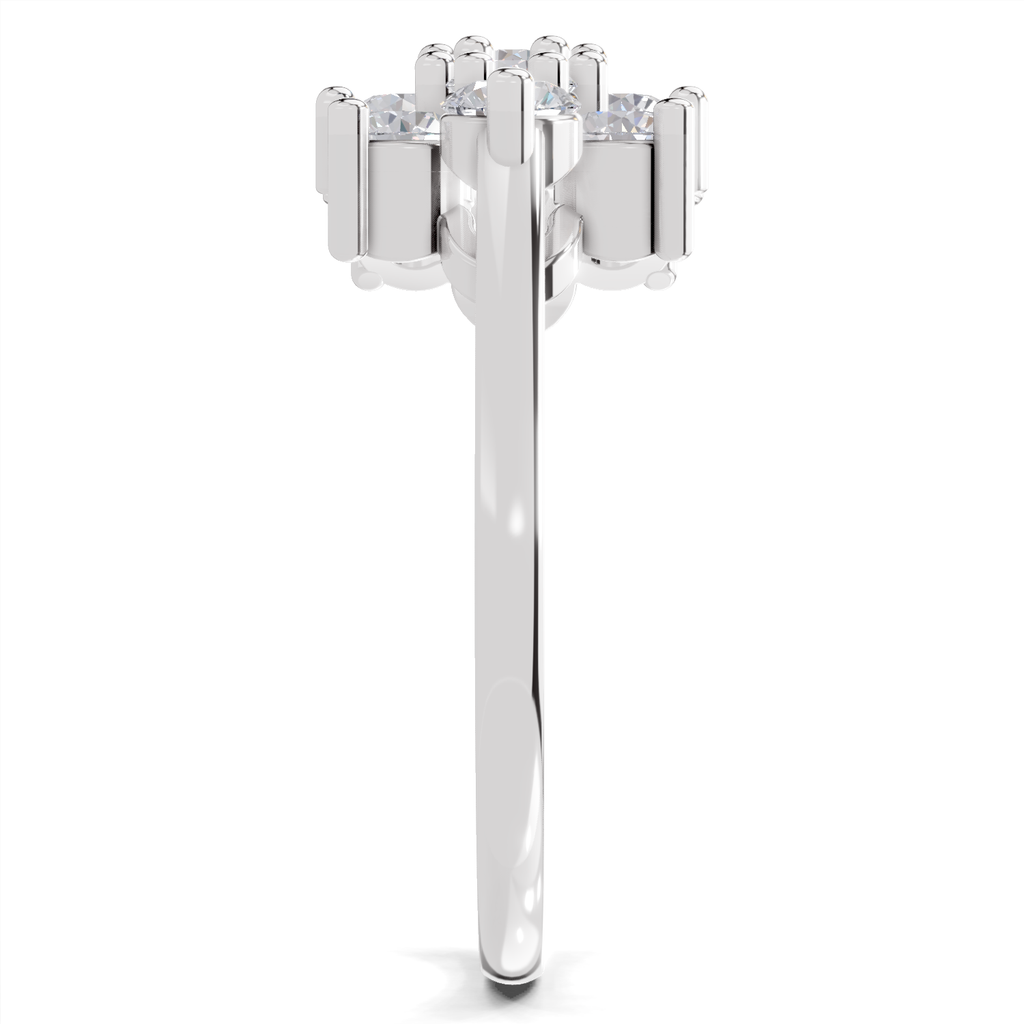 1.02 Carat Diamond Cluster Bloom Promise Engagement Ring