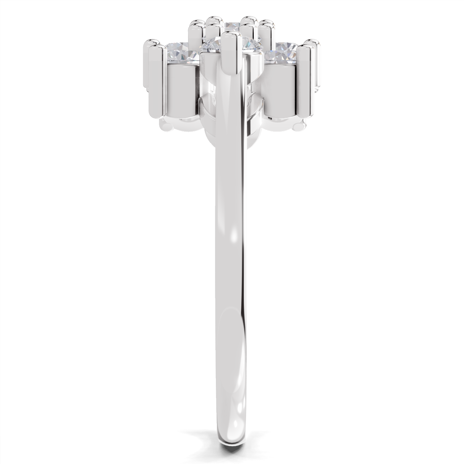 1.02 Carat Diamond Cluster Bloom Promise Engagement Ring