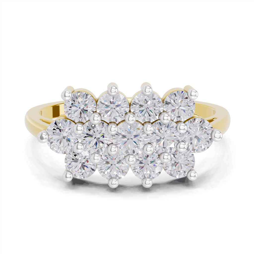 1.02 Carat Diamond Cluster Bloom Promise Engagement Ring
